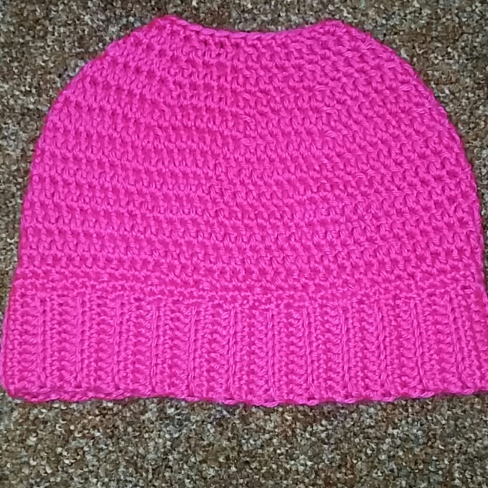 Large adult ponytail hat